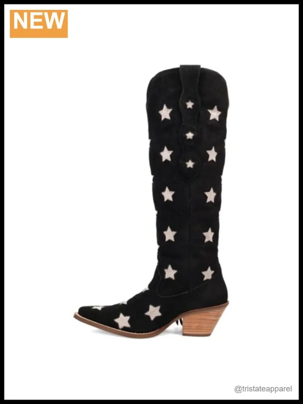 Suede Fringe Tooled Inlay Snip Toe Pull-On Western Boots, Block Heel